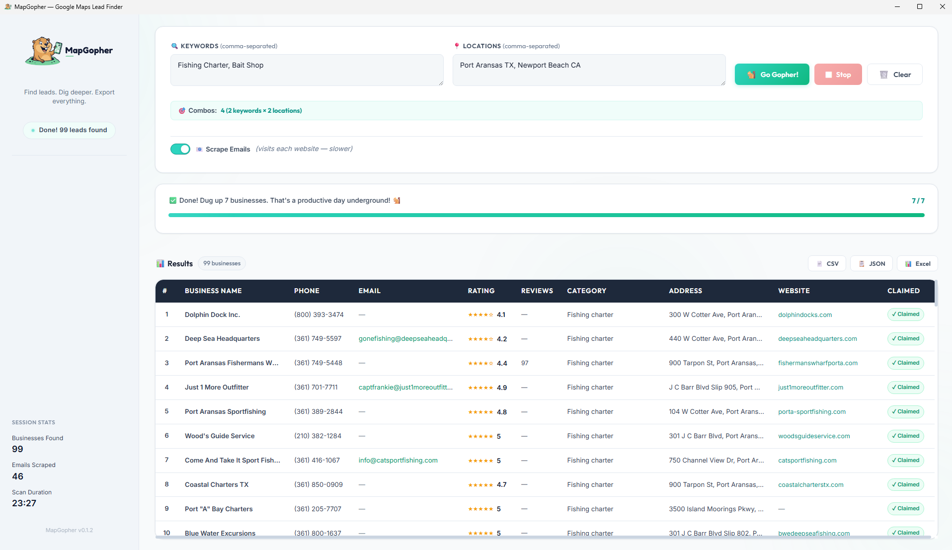 MapGopher Application Screenshot